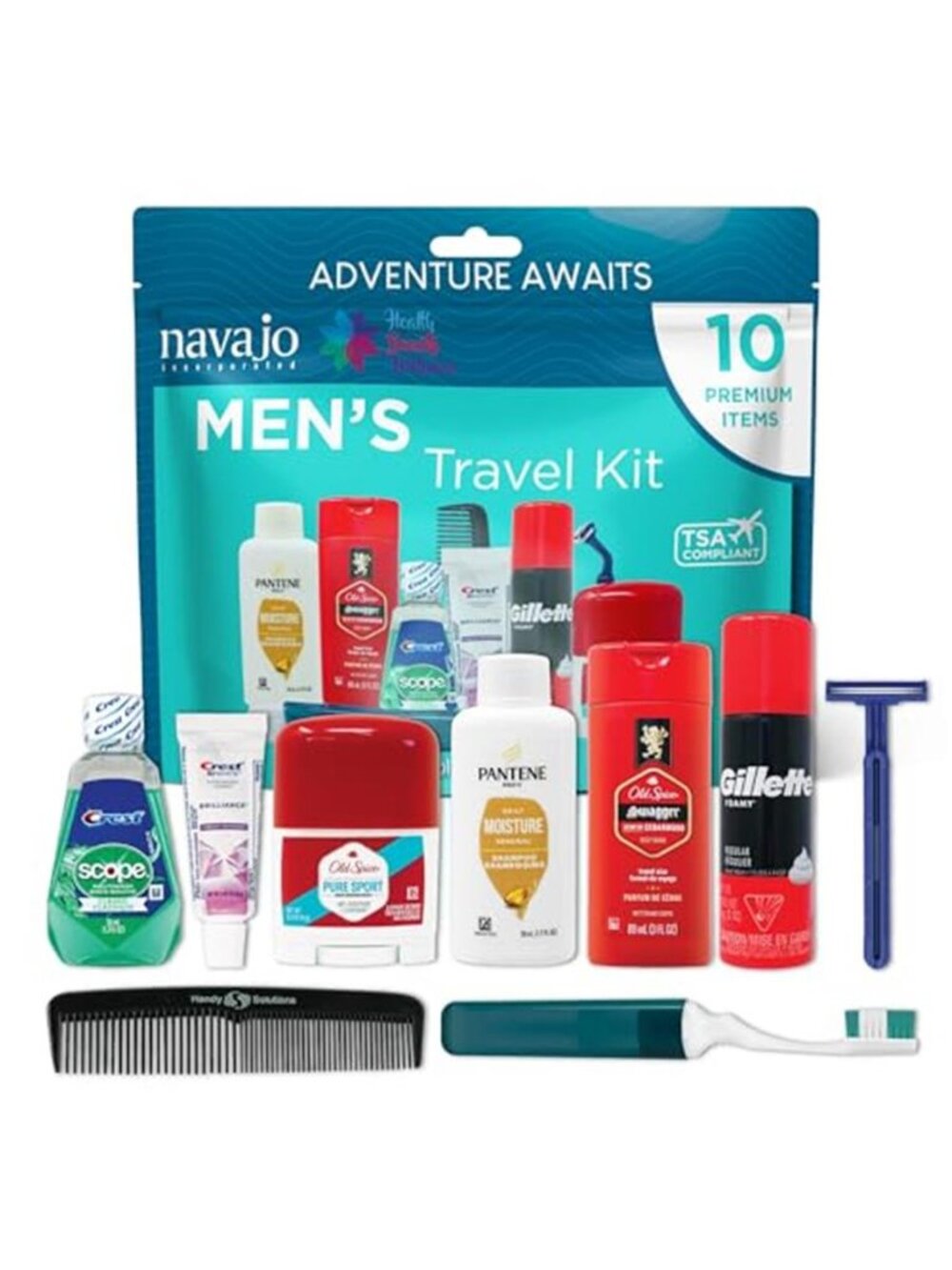 Mens Travel Toiletry Kit TSA Approved Grooming Set Shampoo Body Wash